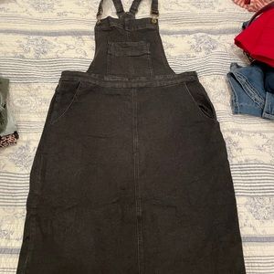Black modest overalls